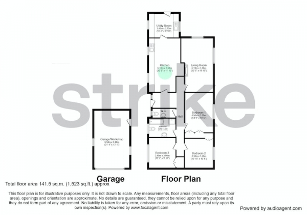 Floor Plan Image for 3 Bedroom Bungalow for Sale in Lumber Lane, Burtonwood, Warrington, Cheshire, WA5