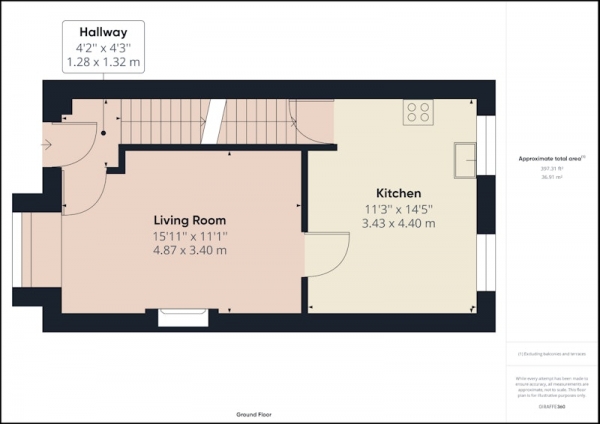 Floor Plan Image for 3 Bedroom Terraced House for Sale in Lower Quarry Road, Huddersfield, West Yorkshire, HD5