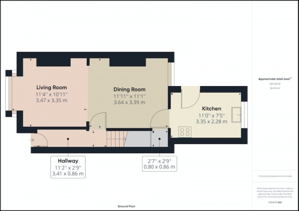 Floor Plan Image for 2 Bedroom Terraced House for Sale in Estcourt Villa, Estcourt Street, Hull, East Yorkshire, HU9