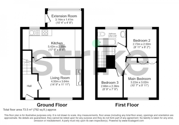 Floor Plan Image for 3 Bedroom Semi-Detached House for Sale in Napier Road, Manchester, Greater Manchester, M30