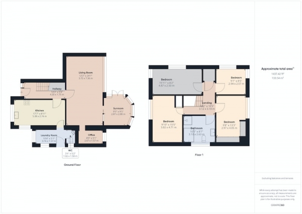 Floor Plan for 4 Bedroom Detached House for Sale in Brookfield Road, Chesterfield, Derbyshire, S44, S44, 6TS -  &pound300,000