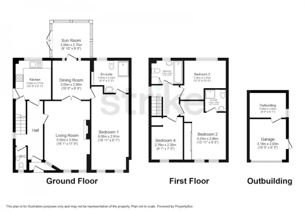 Floor Plan Image for 4 Bedroom Detached House for Sale in Cotswold Grove, Mansfield, Nottinghamshire, NG18