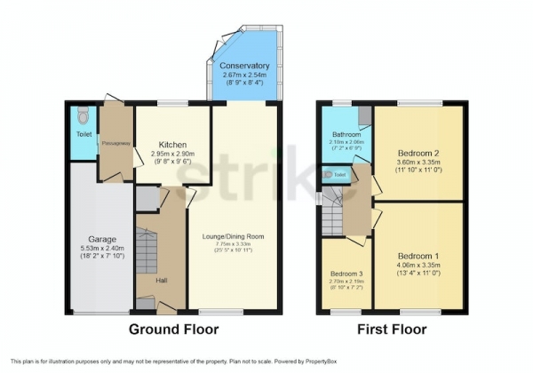 Floor Plan Image for 3 Bedroom Semi-Detached House for Sale in Acre Close, Leamington Spa, Warwickshire, CV31