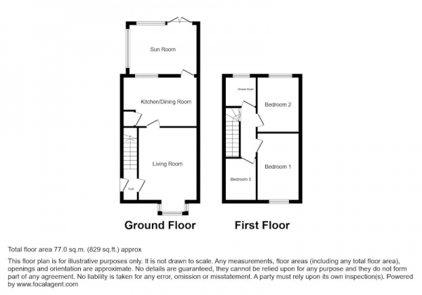 Floor Plan Image for 3 Bedroom Semi-Detached House for Sale in Redwood, Chadderton, Oldham, Greater Manchester, OL9