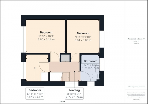 Floor Plan for 3 Bedroom Semi-Detached House for Sale in Sherwood Road, Dronfield, Derbyshire, S18, S18, 8QF - Offers Over &pound295,000