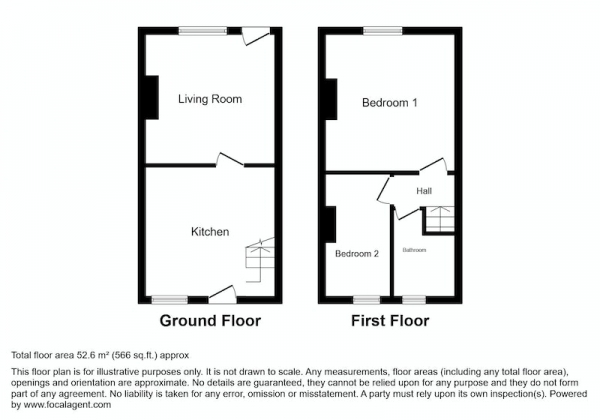 Floor Plan Image for 2 Bedroom Terraced House for Sale in Grasmere Street, Manchester, Greater Manchester, M12