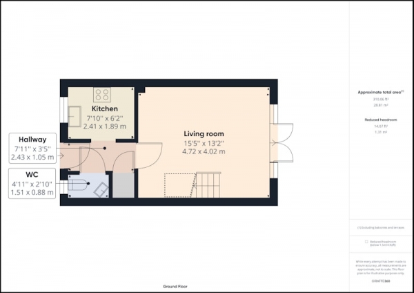 Floor Plan Image for 2 Bedroom Terraced House for Sale in Waltheof Road, Sheffield, South Yorkshire, S2