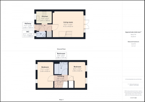 Floor Plan Image for 2 Bedroom Terraced House for Sale in Waltheof Road, Sheffield, South Yorkshire, S2