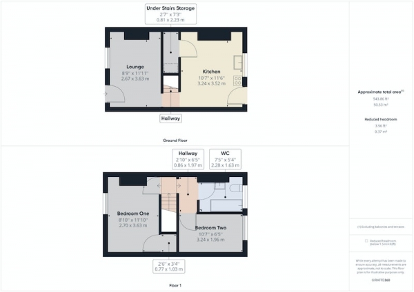 Floor Plan Image for 2 Bedroom Terraced House for Sale in Cannon Street, Castleford, West Yorkshire, WF10