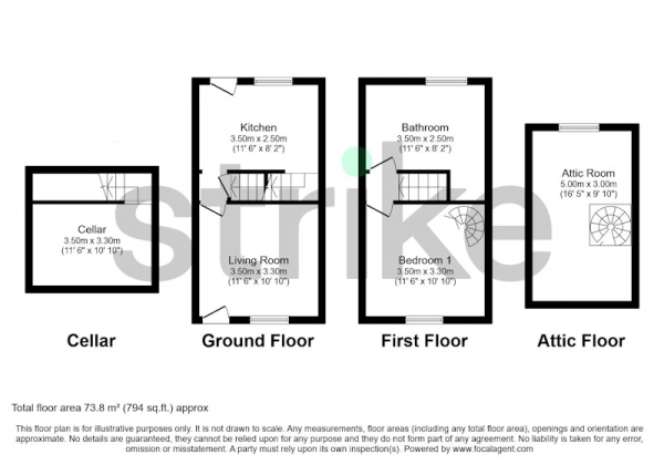 Floor Plan Image for 2 Bedroom End of Terrace House for Sale in Main Street, Farnsfield, Nottinghamshire, NG22