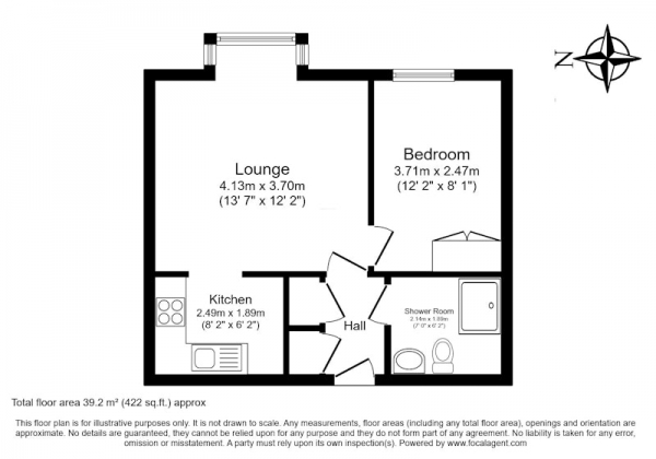 Floor Plan for 1 Bedroom Maisonette for Sale in Forge Close, Bromley, Bedfordshire, BR2, BR2, 7LP - Offers in Excess of &pound110,000