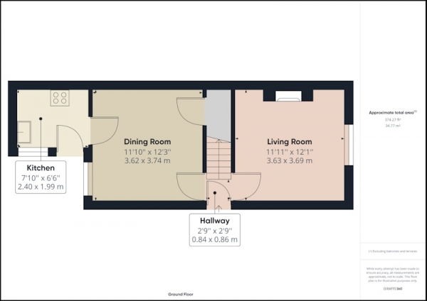 Floor Plan Image for 3 Bedroom Terraced House for Sale in Wellcarr Road, Sheffield, South Yorkshire, S8