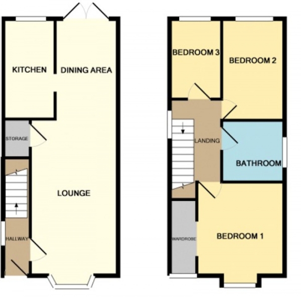 Floor Plan for 3 Bedroom Detached House for Sale in Newark Close, Liverpool, Merseyside, L36, L36, 8JD - Offers in Excess of &pound160,000