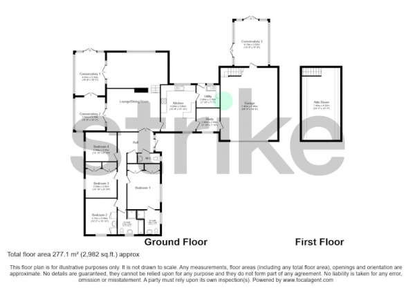 Floor Plan for 4 Bedroom Bungalow for Sale in Boundary Road, Thetford, Norfolk, IP26, IP26, 4NH - Offers in Excess of &pound450,000
