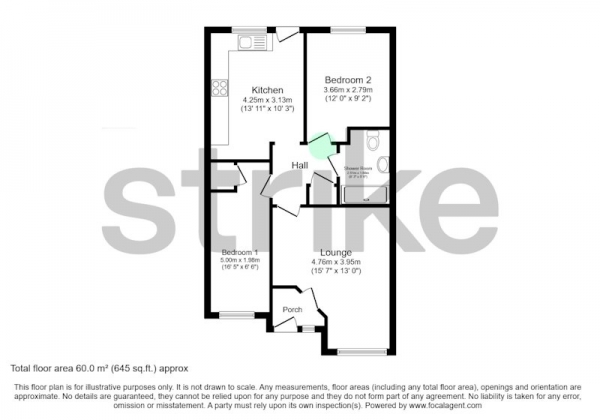 Floor Plan Image for 2 Bedroom Bungalow for Sale in Lybro Way, Liverpool, Merseyside, L7