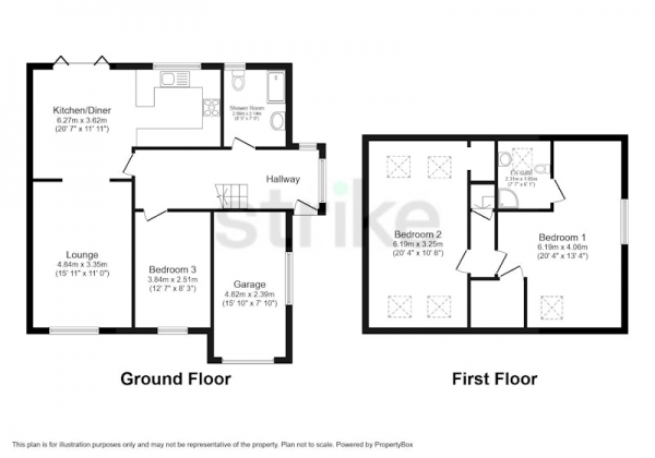 Floor Plan Image for 3 Bedroom Bungalow for Sale in Annes Court, Halifax, West Yorkshire, HX3