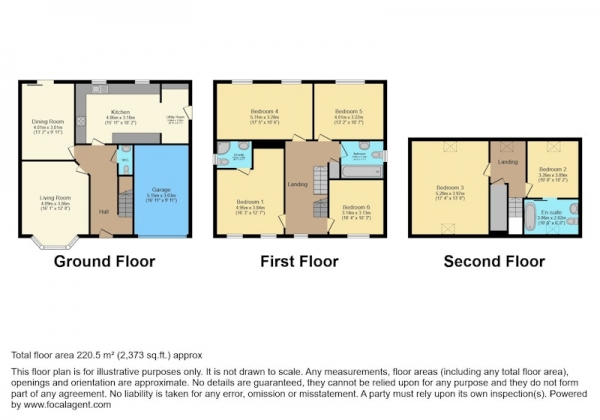 Floor Plan for 6 Bedroom Detached House for Sale in Sandfield Green, York, East Yorkshire, YO43, YO43, 3EZ - Offers in Excess of &pound425,000