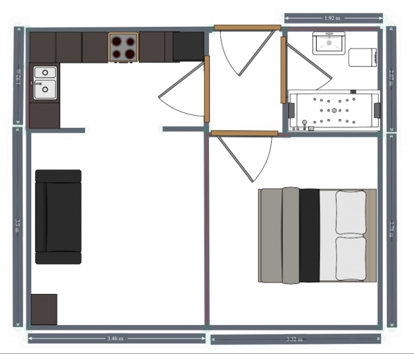 Floor Plan Image for 1 Bedroom Flat for Sale in Westminster Road, Manchester, Cheshire, M28