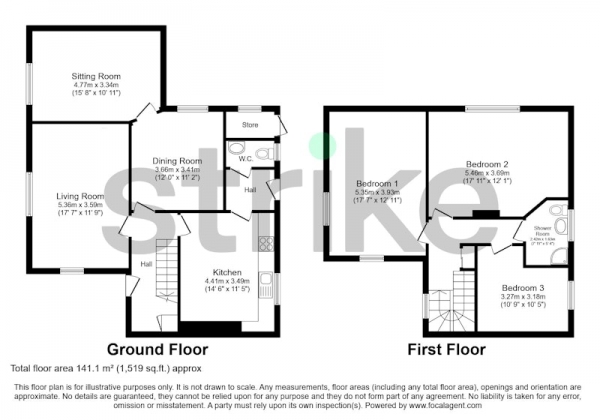 Floor Plan Image for 3 Bedroom End of Terrace House for Sale in Mayfield Gardens, Grassendale, Liverpool, Merseyside, L19