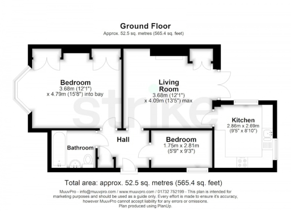 Floor Plan Image for 2 Bedroom Flat for Sale in Dartmouth Road, Lewisham, London, SE23