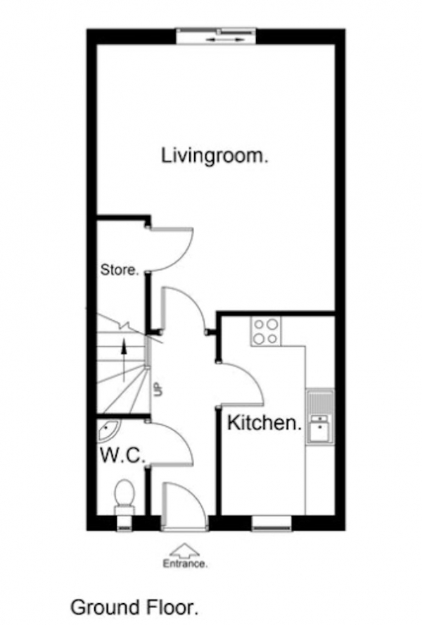 Floor Plan Image for 3 Bedroom Terraced House for Sale in The Orchards, Leyland, Lancashire, PR26