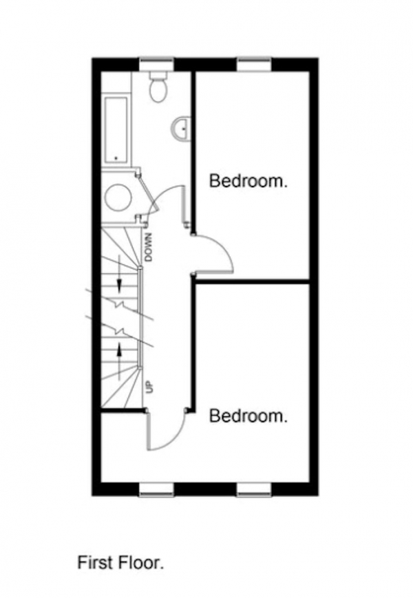 Floor Plan Image for 3 Bedroom Terraced House for Sale in The Orchards, Leyland, Lancashire, PR26