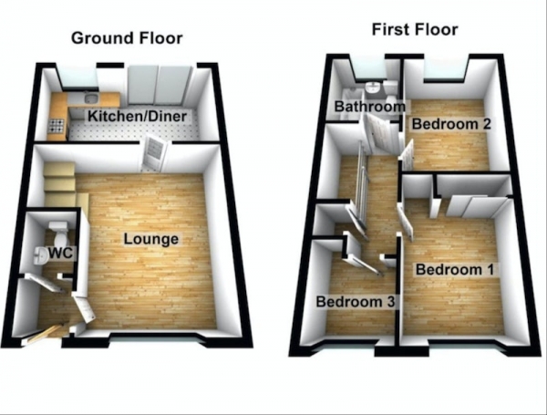 Floor Plan Image for 3 Bedroom Semi-Detached House for Sale in Dysart Street, Stockport, Greater Manchester, SK2