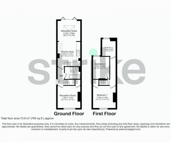 Floor Plan Image for 3 Bedroom End of Terrace House for Sale in Leyton Cross Road, Wilmington, Dartford, Kent, DA2