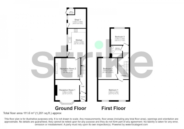 Floor Plan Image for 3 Bedroom Terraced House for Sale in Danygraig Road, Port Tennant, Swansea, Glamorgan, SA1