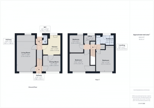 Floor Plan Image for 3 Bedroom Terraced House for Sale in Skelton Lane, Sheffield, South Yorkshire, S13