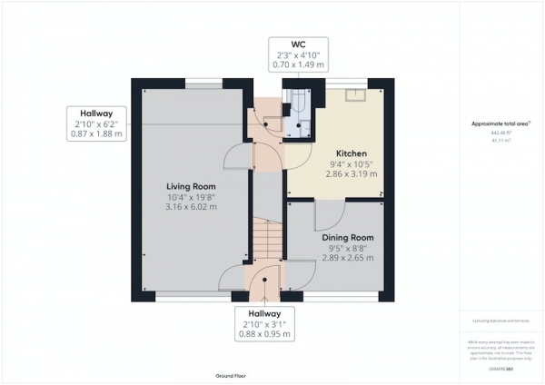 Floor Plan Image for 3 Bedroom Terraced House for Sale in Skelton Lane, Sheffield, South Yorkshire, S13