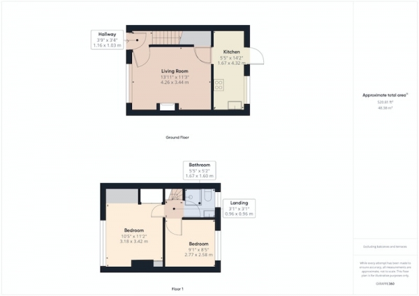 Floor Plan Image for 2 Bedroom End of Terrace House for Sale in Forfar Road, Liverpool, Merseyside, L13