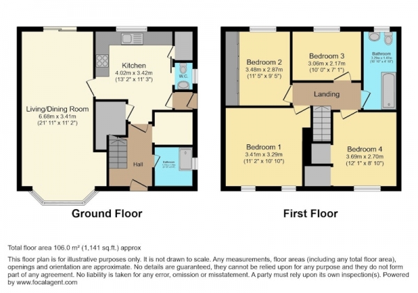 Floor Plan Image for 4 Bedroom Semi-Detached House for Sale in Dodswell Grove, Hull, East Yorkshire, HU9