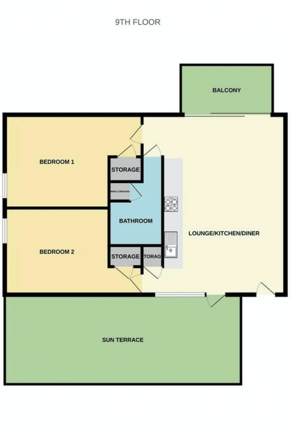 Floor Plan Image for 2 Bedroom Flat for Sale in Chapeltown Street, Manchester, Greater Manchester, M1