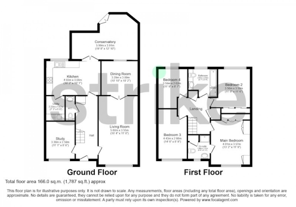 Floor Plan Image for 4 Bedroom Detached House for Sale in Carr Beck Drive, Castleford, West Yorkshire, WF10