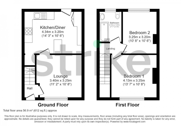 Floor Plan Image for 2 Bedroom Terraced House for Sale in Carnforth Road, Cheadle, Cheshire, SK8