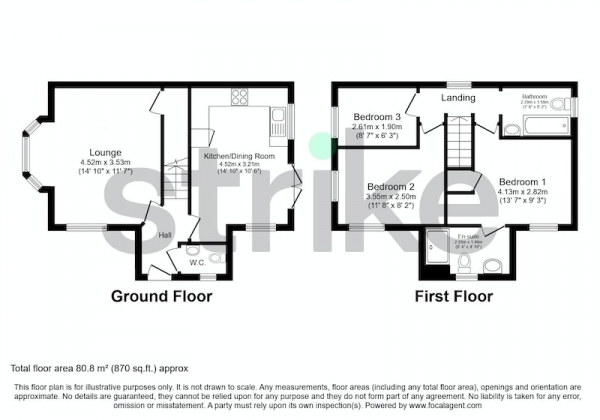 Floor Plan Image for 3 Bedroom Detached House for Sale in Country Way, Doncaster, South Yorkshire, DN6