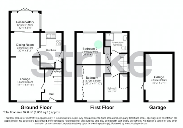 Floor Plan Image for 3 Bedroom Semi-Detached House for Sale in Hill Top Road, Huddersfield, West Yorkshire, HD5