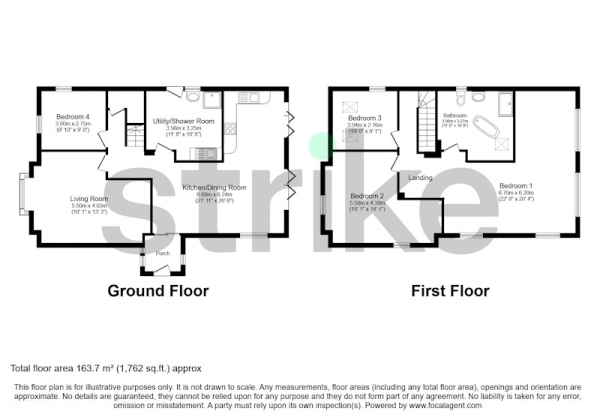 Floor Plan for 4 Bedroom Detached House for Sale in Barton Lane, Nottingham, Nottinghamshire, NG9, NG9, 6DY -  &pound690,000