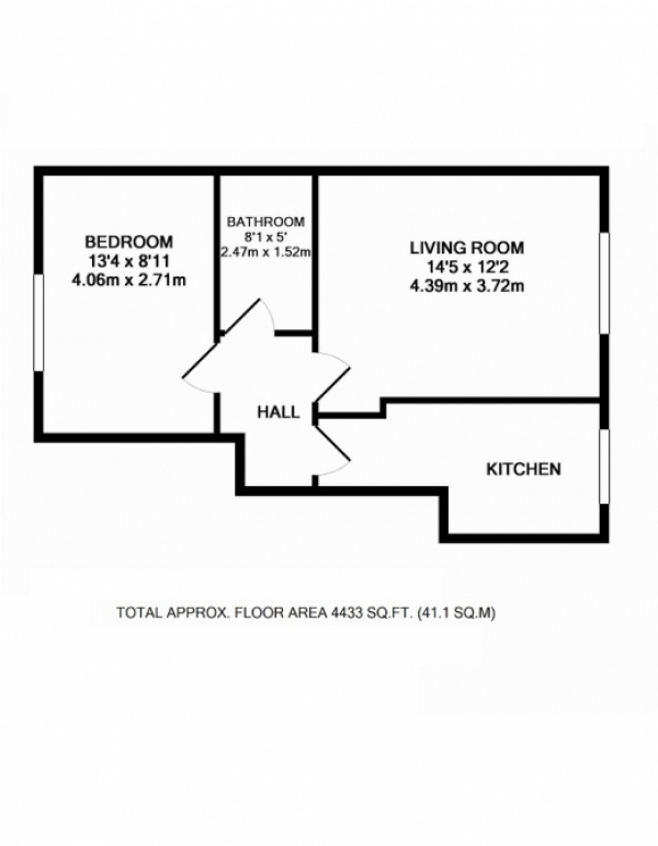 Floor Plan Image for 1 Bedroom Flat for Sale in Allanpark Street, Largs, Ayrshire, KA30