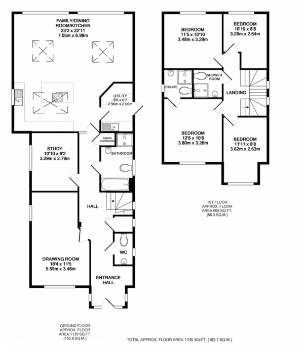 Floor Plan for 5 Bedroom Detached House for Sale in