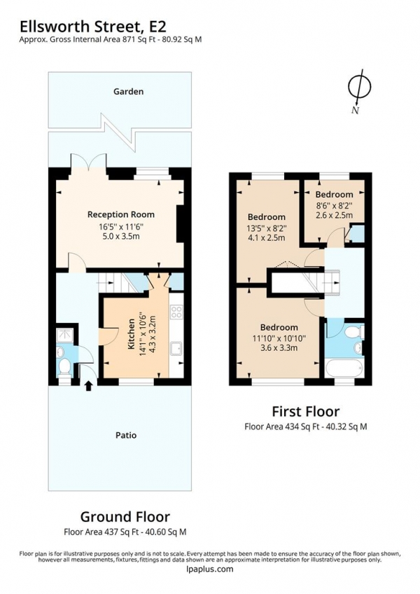 Floor Plan Image for 3 Bedroom Maisonette for Sale in Ellsworth Street, London, E2