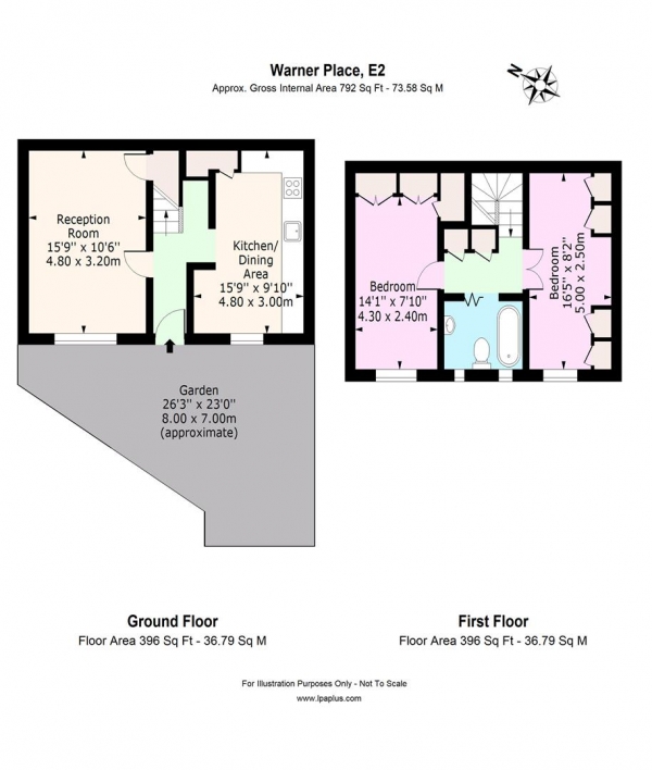 Floor Plan Image for 2 Bedroom Maisonette for Sale in Warner Place, London