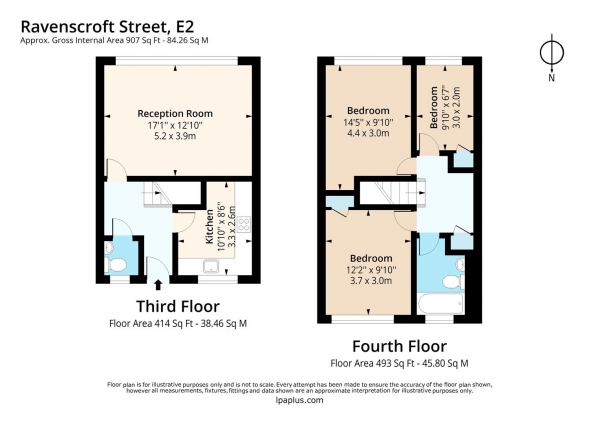 Floor Plan Image for 3 Bedroom Maisonette for Sale in Ravenscroft Street, London