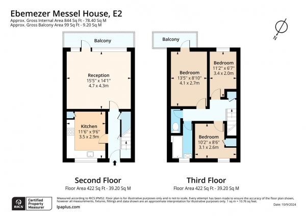 Floor Plan Image for 3 Bedroom Maisonette for Sale in Ebenezer Mussel House, Patriot Square, London