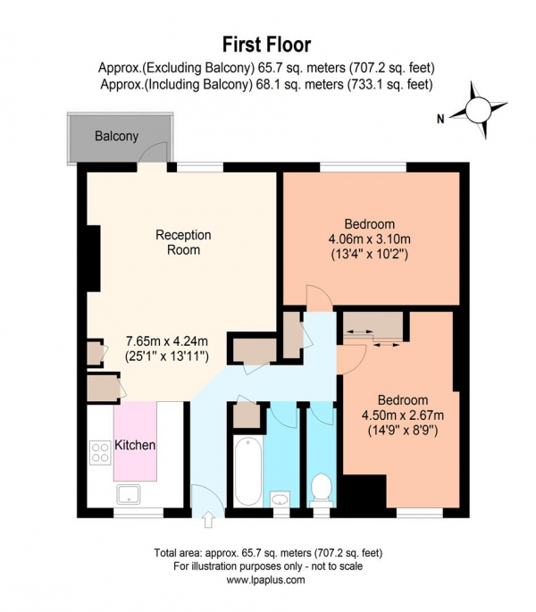 Floor Plan Image for 2 Bedroom Flat to Rent in Mary MacArthur House, Warley Street, London