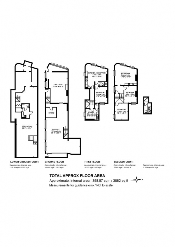 Floor Plan Image for 4 Bedroom Commercial Property for Sale in Denmark Hill, Camberwell, SE5