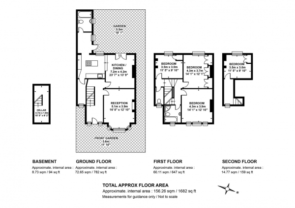 Floor Plan Image for 4 Bedroom Semi-Detached House for Sale in Bushey Hill Road, Camberwell, SE5