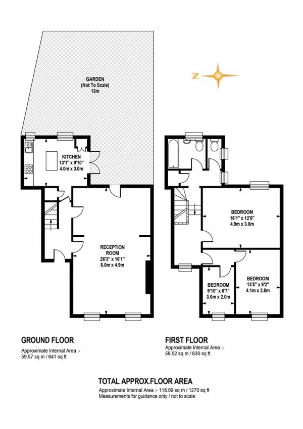 Floor Plan for 3 Bedroom End of Terrace House for Sale in Havil Street, Camberwell, SE5, SE5, 7SB -  &pound1,095,000