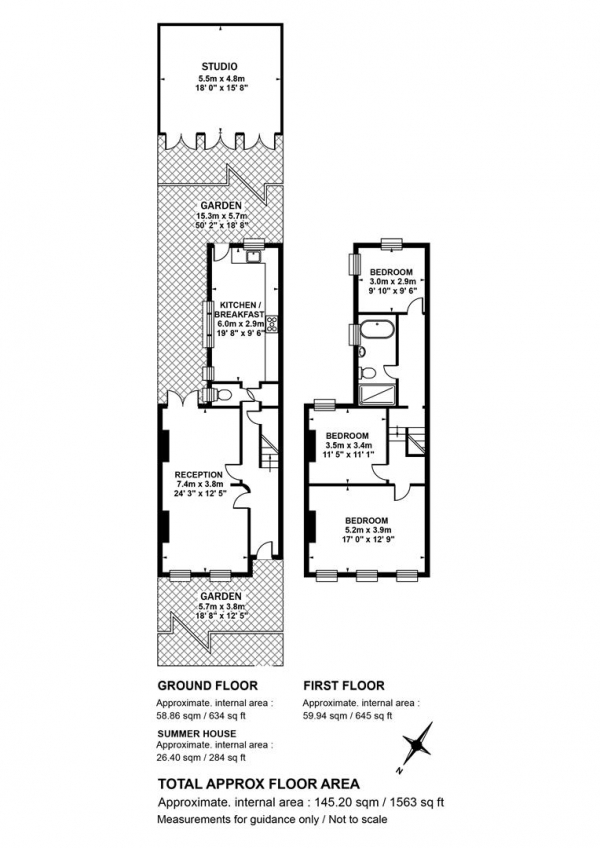 Floor Plan for 3 Bedroom Terraced House for Sale in Evelina Road, Nunhead, SE15, SE15, 2DY - Guide Price &pound950,000